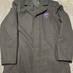 NHL CCM Jacket Men Large Gray Oklahoma City Oil King Hockey Coat OKC Quilt Lined